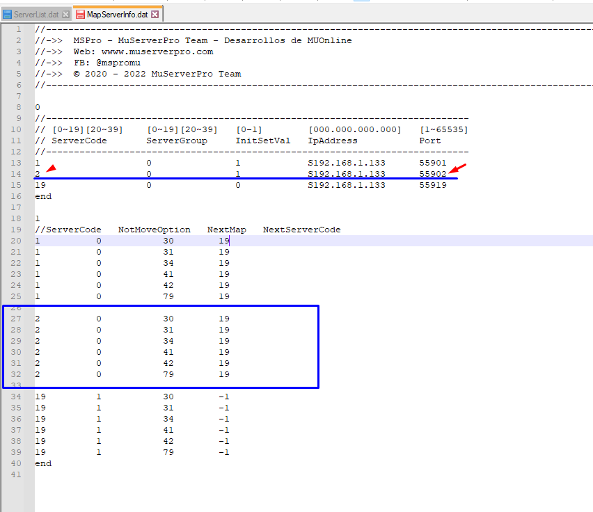 Ejemplo de MapServerInfo